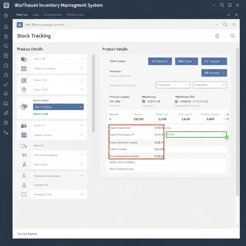 Inventory management dashboard for warehouse operations