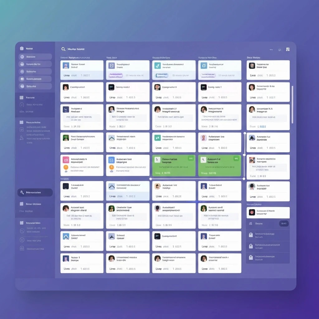 Project management workspace with a Kanban board